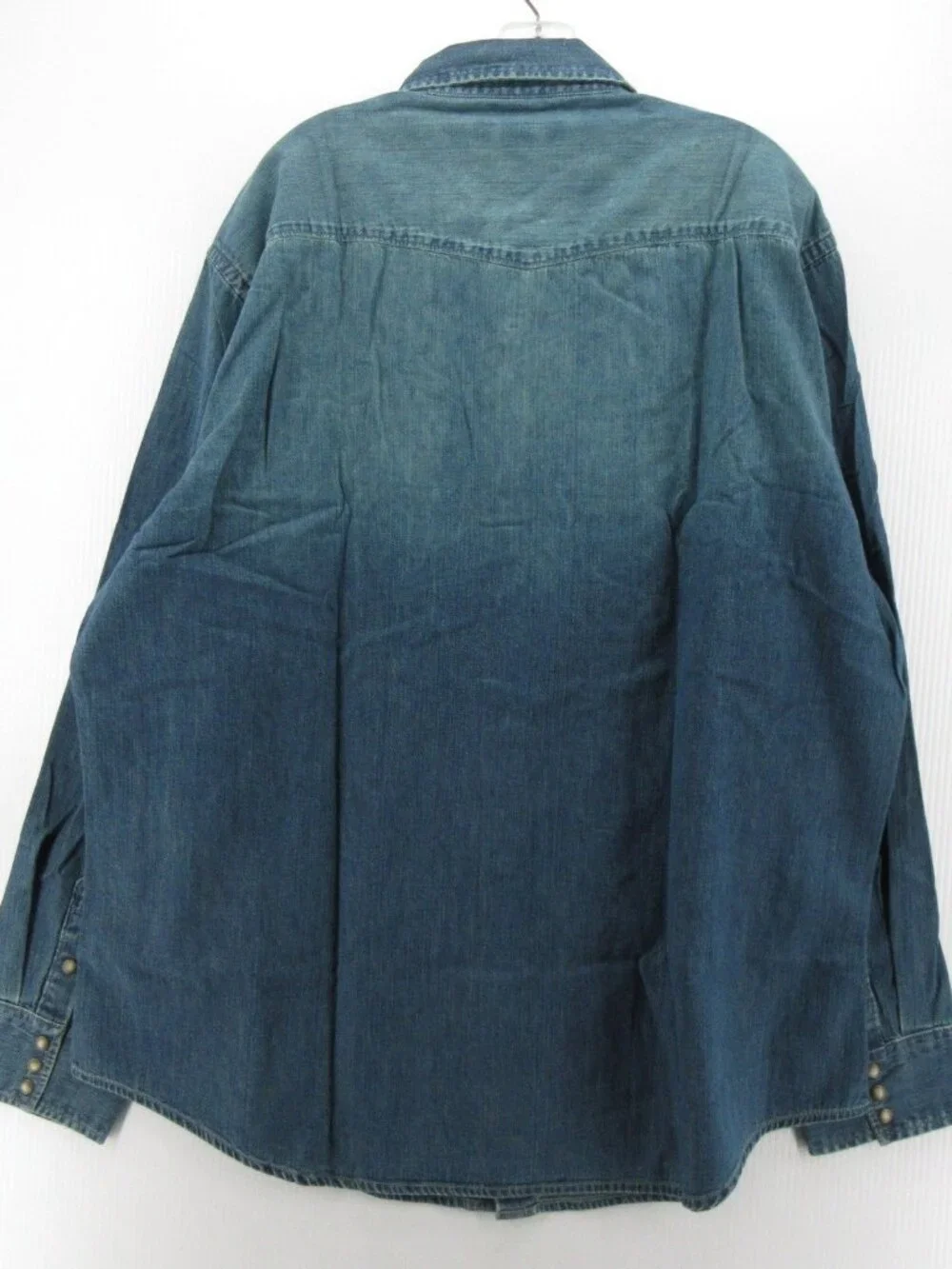 VGT Banana Republic Shirt XXL Western Pearl Snap Denim Cowboy Faded NEW